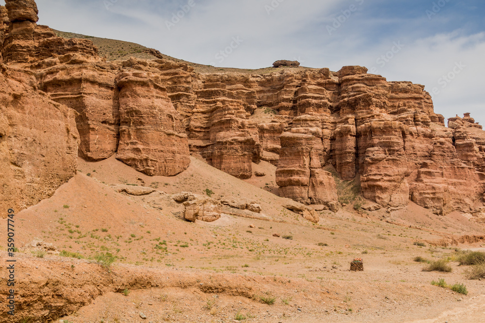 Walls of Sharyn canyon in Kazakhstan Walls of Sharyn canyon in Kazakhstan