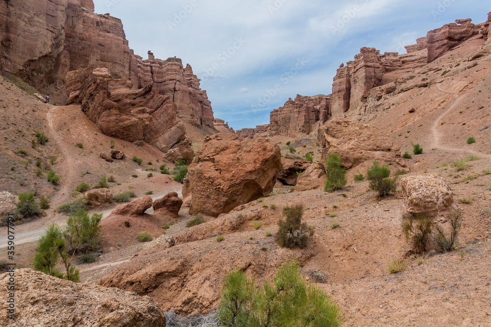 Walls of Charyn Canyon in Kazakhstan Walls of Charyn Canyon in Kazakhstan