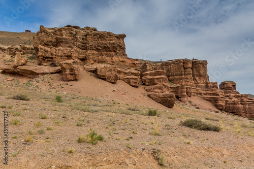 Walls of Charyn Canyon in Kazakhstan