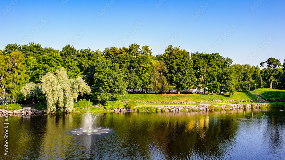 It's Landscape of the town in Russia called Belozersk