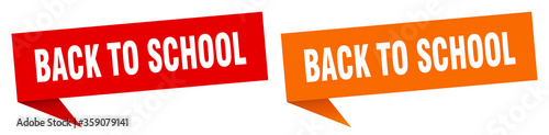 back to school banner. back to school speech bubble label set. back to school sign