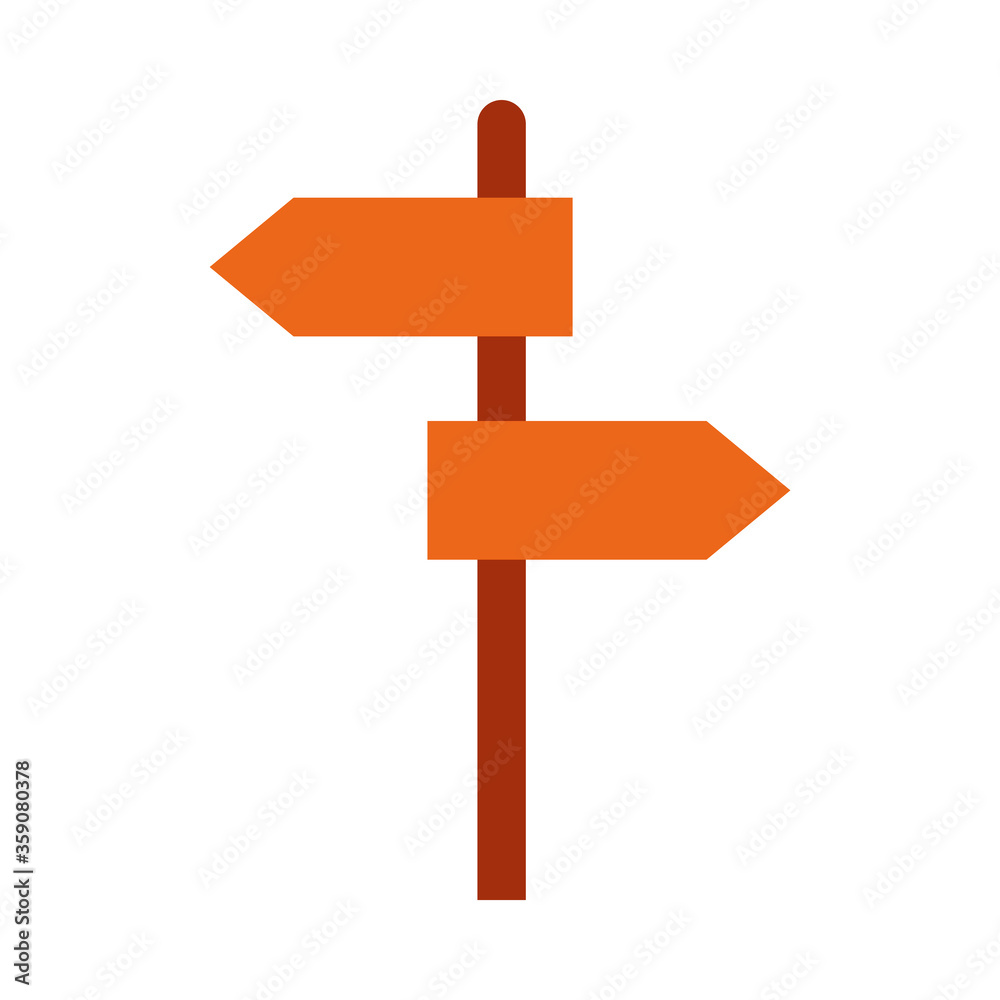 road sign flat style icon vector design