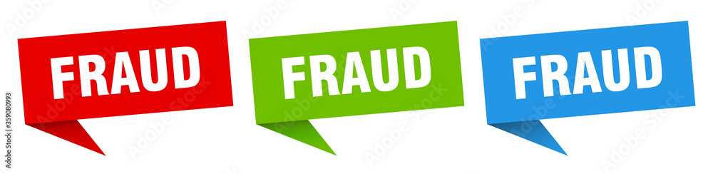 fraud banner. fraud speech bubble label set. fraud sign fraud banner. fraud speech bubble label set. fraud sign