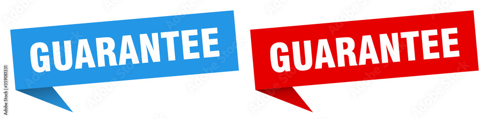 guarantee banner. guarantee speech bubble label set. guarantee sign guarantee banner. guarantee speech bubble label set. guarantee sign