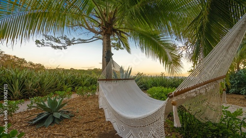 hammock on tropical beachin Tola Nicaragua photo