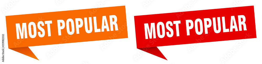 most popular banner. most popular speech bubble label set. most popular sign most popular banner. most popular speech bubble label set. most popular sign