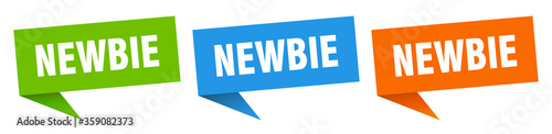 newbie banner. newbie speech bubble label set. newbie sign
