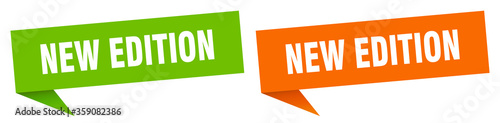 new edition banner. new edition speech bubble label set. new edition sign
