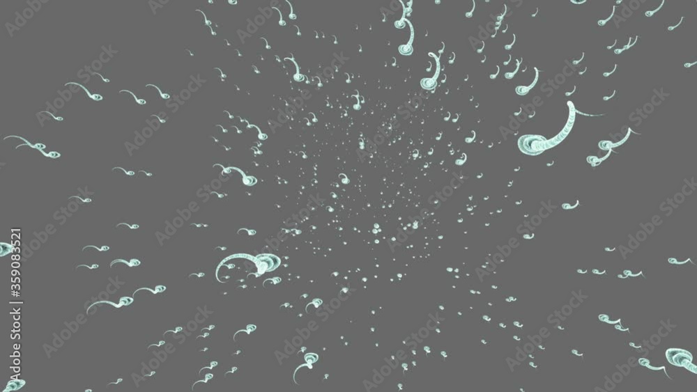 Spermatozoons. Sperm stream. Organic background. Realistic 3d animation Spermatozoons. Sperm stream. Organic background. Realistic 3d animation