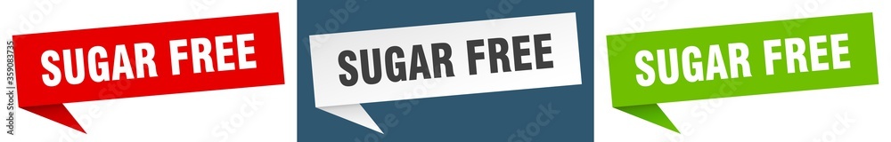 sugar free banner. sugar free speech bubble label set. sugar free sign sugar free banner. sugar free speech bubble label set. sugar free sign