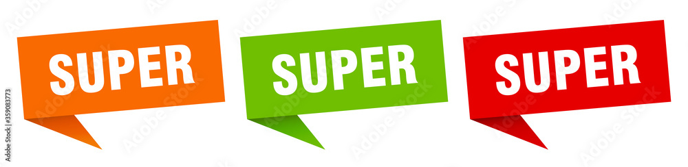 super banner. super speech bubble label set. super sign super banner. super speech bubble label set. super sign