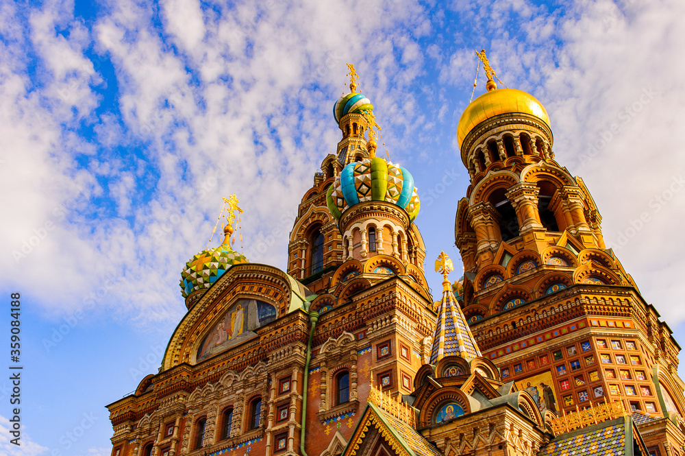 Church of the Savior on Spilled Blood, one of the main sights of St. Petersburg, Russia.