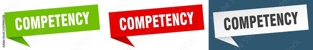 competency banner. competency speech bubble label set. competency sign competency banner. competency speech bubble label set. competency sign