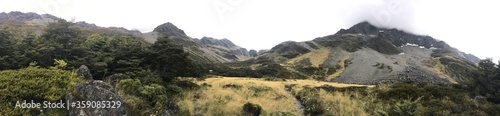 panorama view of waiau pass