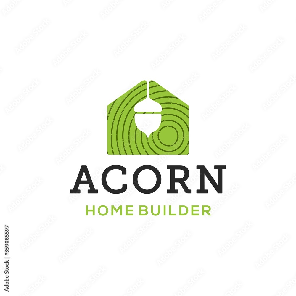 Acorn and home logo combination. Acorn home logo. Acorn and home logo combination. Acorn home logo.