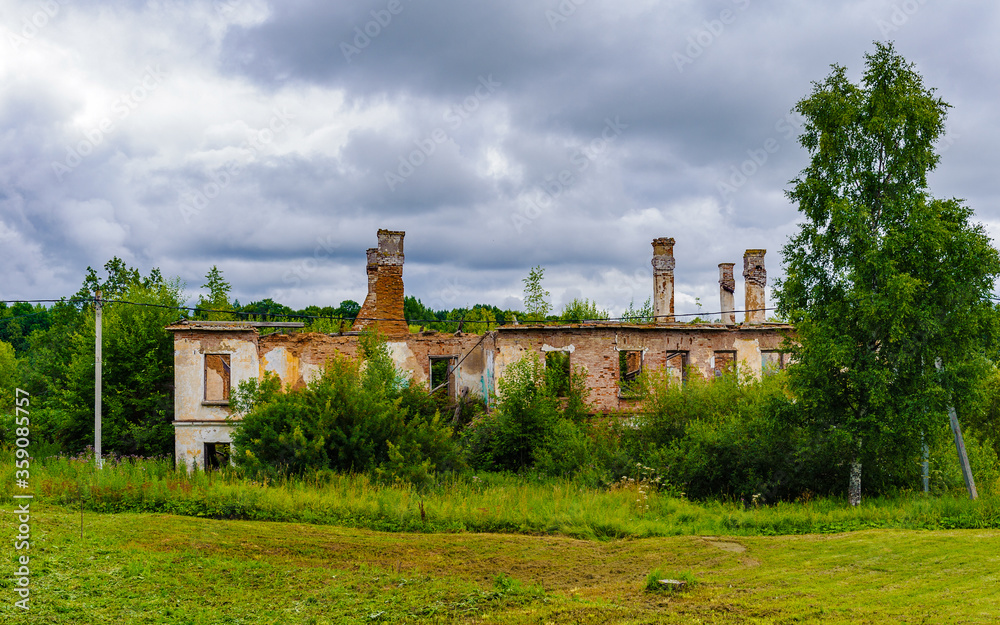 Destroyed Russian building