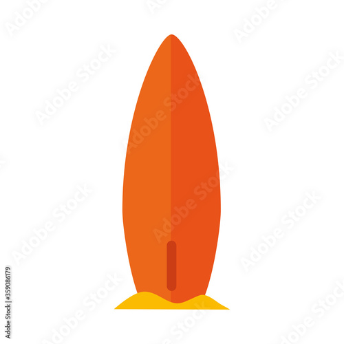 surfboard flat style icon vector design