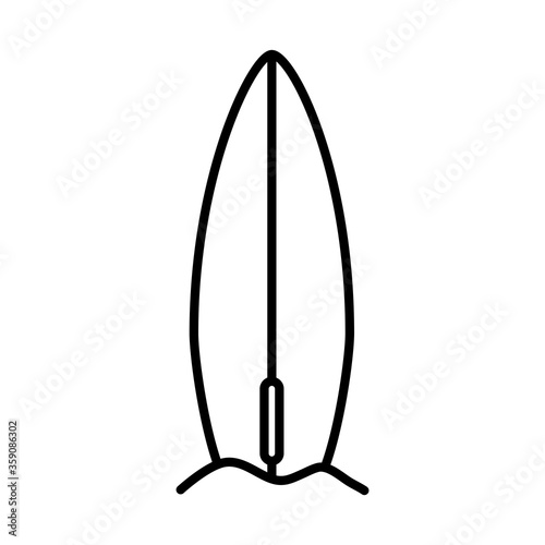 surfboard line style icon vector design
