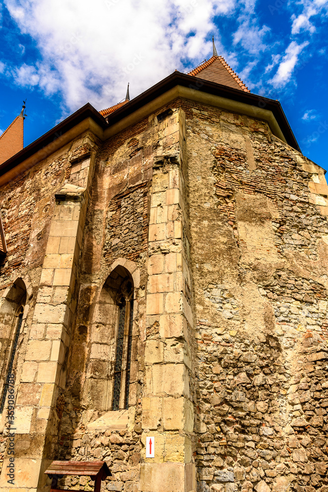 Obraz premium Corvin Castle, a Gothic-Renaissance castle in Hunedoara, Romania. One of the largest castles in Europe