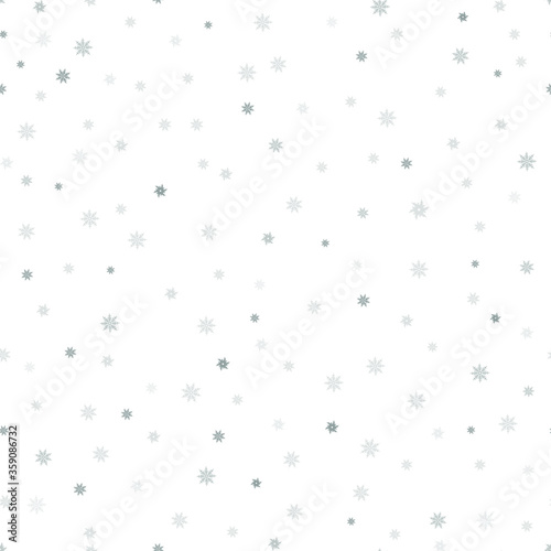Snowflakes seamless pattern. Merry Christmas. Vector illustration.