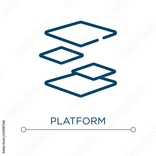 Platform icon. Linear vector illustration. Outline platform icon vector. Thin line symbol for use on web and mobile apps, logo, print media.