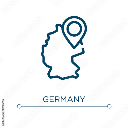 Germany icon. Linear vector illustration. Outline germany icon vector. Thin line symbol for use on web and mobile apps, logo, print media.