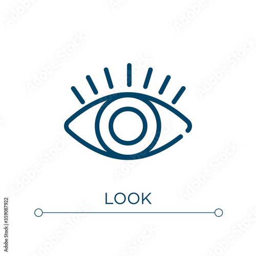 Look icon. Linear vector illustration. Outline look icon vector. Thin line symbol for use on web and mobile apps, logo, print media.