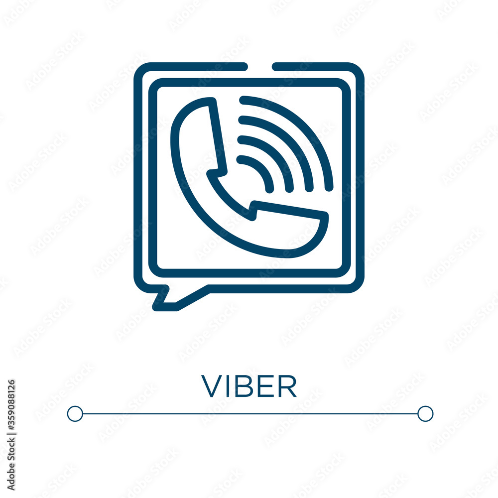 Viber icon. Linear vector illustration. Outline viber icon vector. Thin line symbol for use on web and mobile apps, logo, print media. Viber icon. Linear vector illustration. Outline viber icon vector. Thin line symbol for use on web and mobile apps, logo, print media.