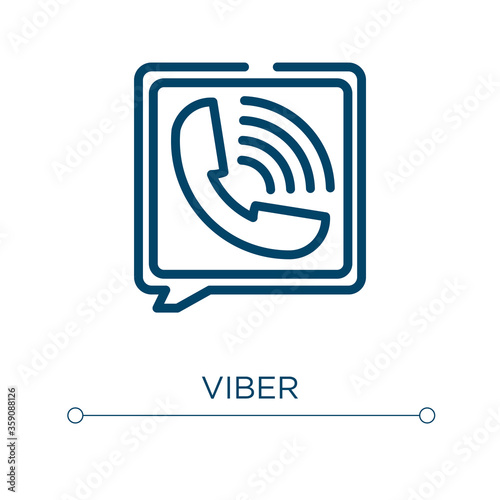 Viber icon. Linear vector illustration. Outline viber icon vector. Thin line symbol for use on web and mobile apps, logo, print media.