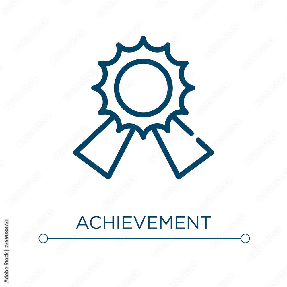 Achievement icon. Linear vector illustration. Outline achievement icon vector. Thin line symbol for use on web and mobile apps, logo, print media.
