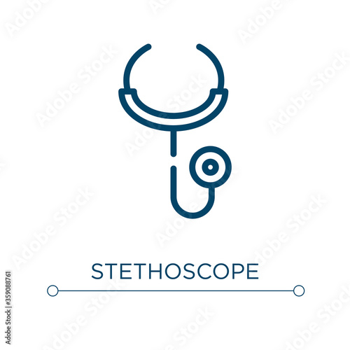 Stethoscope icon. Linear vector illustration. Outline stethoscope icon vector. Thin line symbol for use on web and mobile apps, logo, print media.