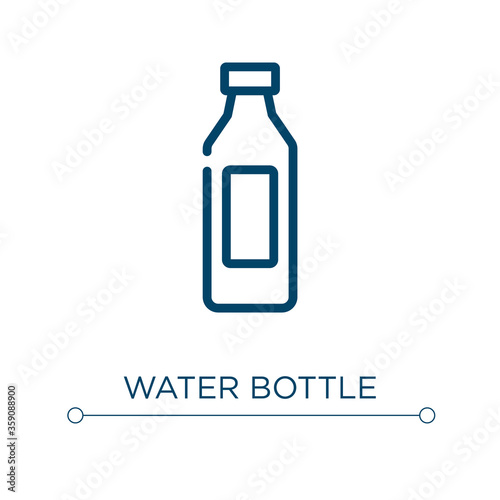 Water bottle icon. Linear vector illustration. Outline water bottle icon vector. Thin line symbol for use on web and mobile apps, logo, print media.