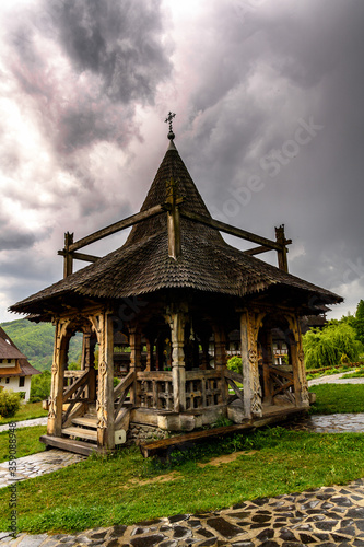 One of the Wooden churches of Maramures, Transylvania, Romania. UNESCO World Heritage
