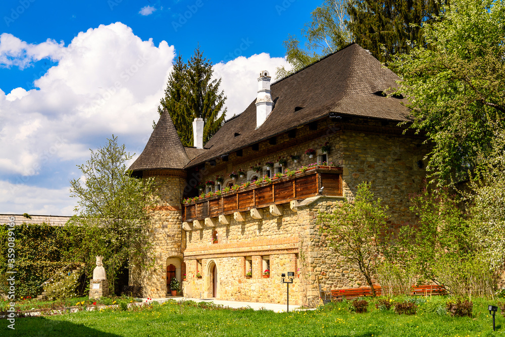 Moldovita Monastery, a Romanian Orthodox monastery in  Vatra Moldovitei, Suceava County, Moldavia, Romania