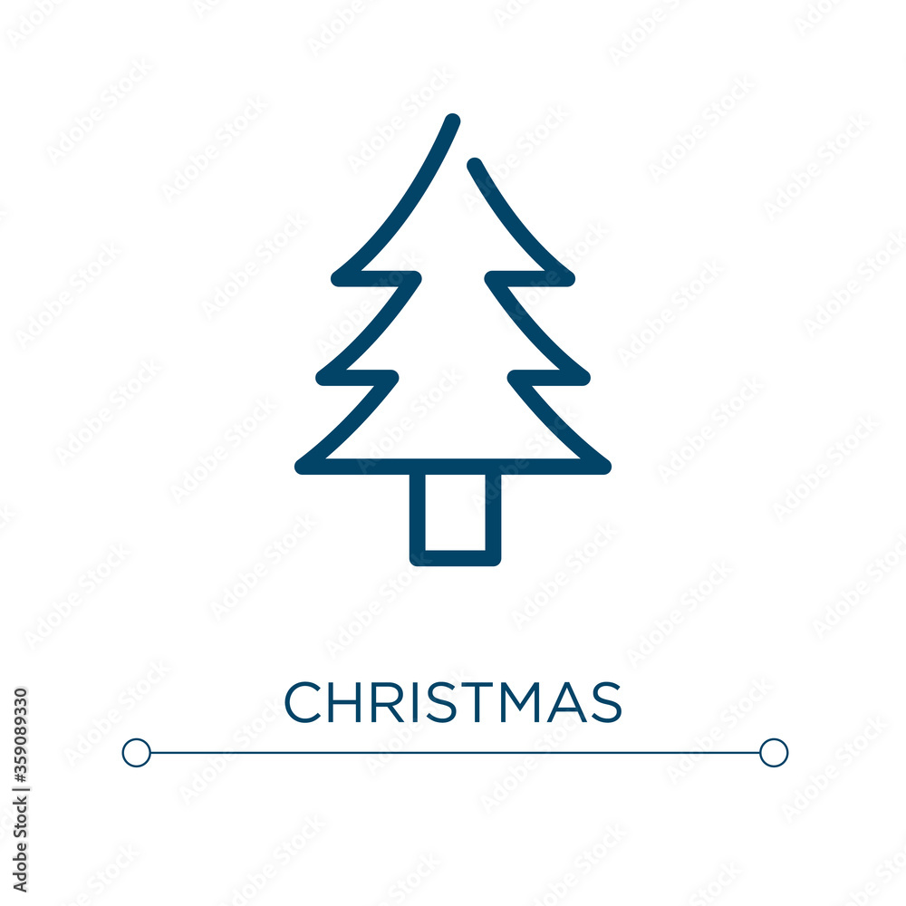 Christmas icon. Linear vector illustration. Outline christmas icon vector. Thin line symbol for use on web and mobile apps, logo, print media. Christmas icon. Linear vector illustration. Outline christmas icon vector. Thin line symbol for use on web and mobile apps, logo, print media.