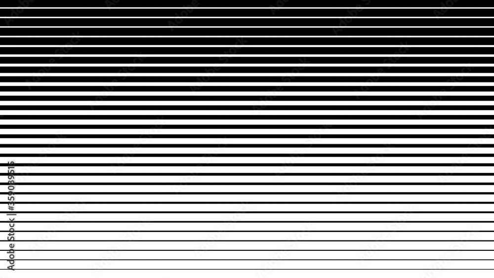 Striped monochrome background. Black straight lines from thick to thin.Stripe texture.