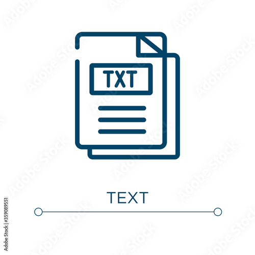 Text icon. Linear vector illustration. Outline text icon vector. Thin line symbol for use on web and mobile apps, logo, print media.