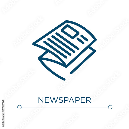 Newspaper icon. Linear vector illustration. Outline newspaper icon vector. Thin line symbol for use on web and mobile apps, logo, print media.