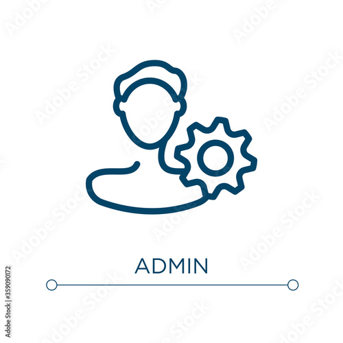 Admin icon. Linear vector illustration. Outline admin icon vector. Thin line symbol for use on web and mobile apps, logo, print media.