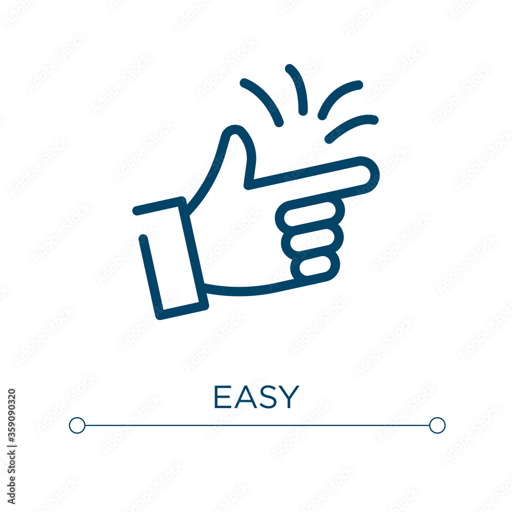 Easy icon. Linear vector illustration. Outline easy icon vector. Thin line symbol for use on web and mobile apps, logo, print media. Easy icon. Linear vector illustration. Outline easy icon vector. Thin line symbol for use on web and mobile apps, logo, print media.