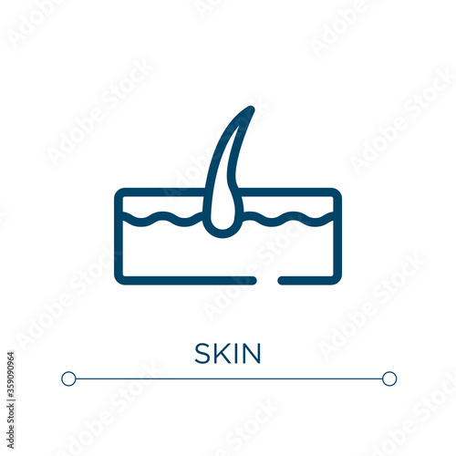 Skin icon. Linear vector illustration. Outline skin icon vector. Thin line symbol for use on web and mobile apps, logo, print media.