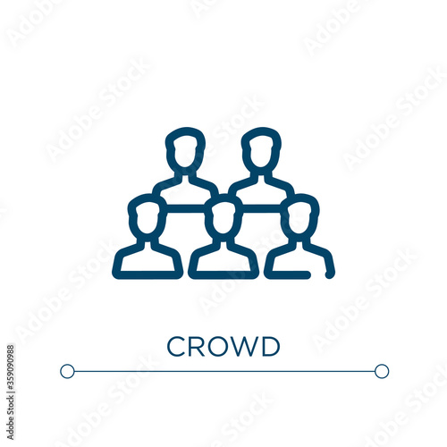 Crowd icon. Linear vector illustration. Outline crowd icon vector. Thin line symbol for use on web and mobile apps, logo, print media.