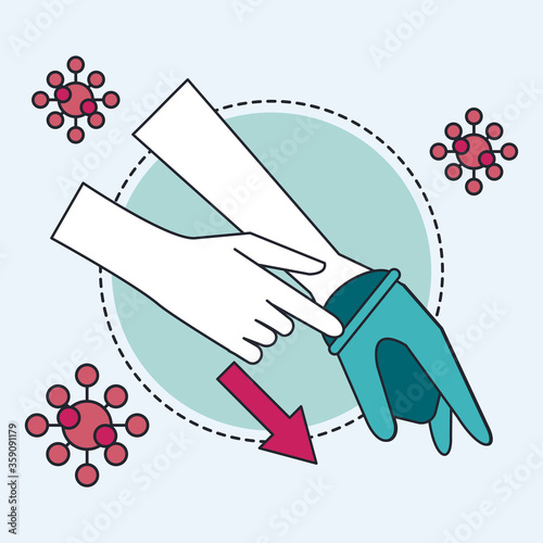 how to remove glove safely infographic