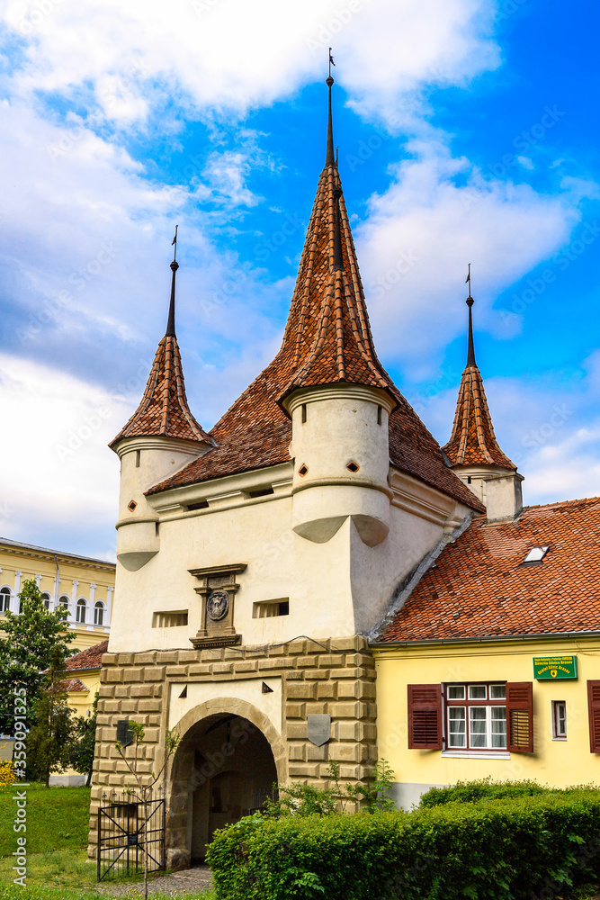 Architecture of Brasov, one of the main cities of Romania