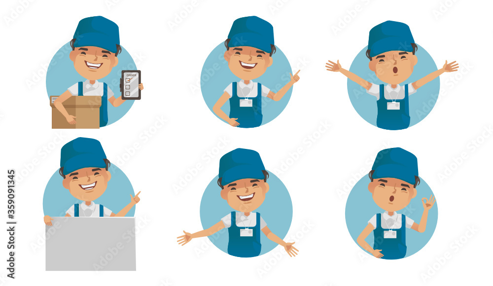 Delivery Services. Delivery man holding box or product. Deliveryman uniform isolated. Delivery Services. Delivery man holding box or product. Deliveryman uniform isolated.