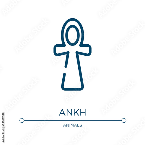 Ankh icon. Linear vector illustration from africa collection. Outline ankh icon vector. Thin line symbol for use on web and mobile apps, logo, print media.