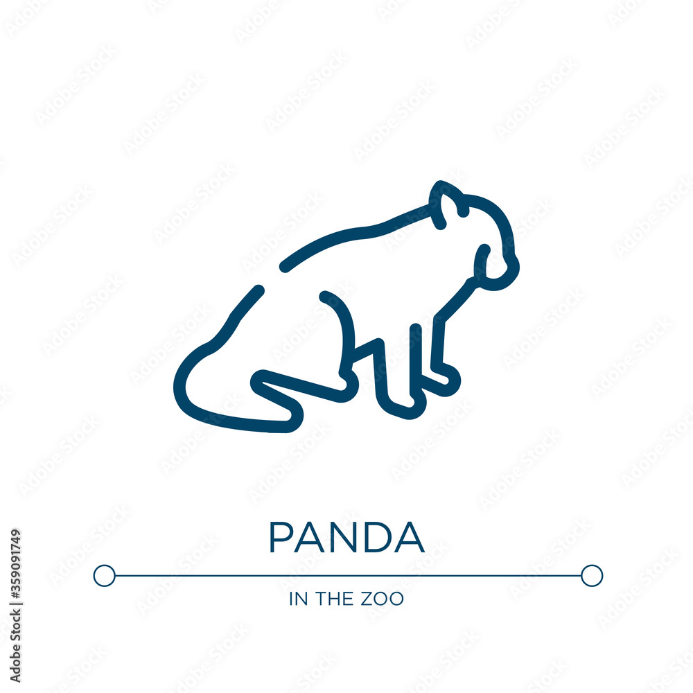 Red panda icon. Linear vector illustration from in the zoo collection. Outline red panda icon vector. Thin line symbol for use on web and mobile apps, logo, print media.