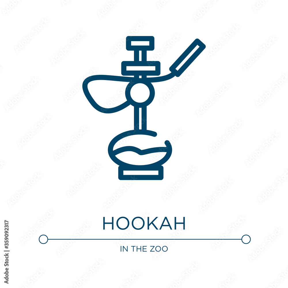 Hookah icon. Linear vector illustration from desert collection. Outline hookah icon vector. Thin line symbol for use on web and mobile apps, logo, print media.