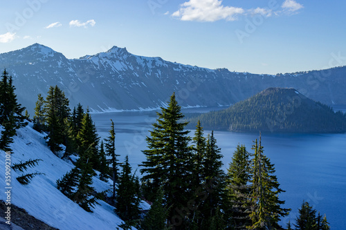 Crater Lake National Park in early spring