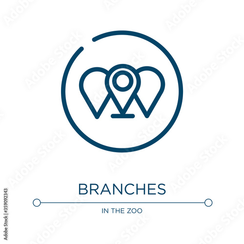 Branches icon. Linear vector illustration from desert collection. Outline branches icon vector. Thin line symbol for use on web and mobile apps, logo, print media.